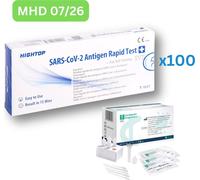 Autotest rapide d'antigène Hightop Covid (test amateur) 100 pièces MHD 07/26 | ID : 2099 | Tests parahealth GRATUITS (5 pièces, MHD 12/25)