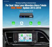 AUTOTOP Android Auto et CarPlay sans fil pour Golf7 Arona IBIZA Toledo Ateca Seat Leon Mk3 mib mib2, compatible avec la caméra OEM et les caméras de rechange For MIB MIB2 + Cam