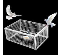 AutoTrap Cage à oiseaux, entrée uniquement, sans sortie, piège à pigeons avec design anti-fuite, piège à oiseaux pour petits oiseaux vivants, piège à pigeons, cage à poules et oiseaux (quatre entrées