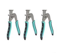AutoTrimPro Lot de 3 pinces à clip de voiture en alliage d'acier avec levier à ressort Poignée ergonomique antidérapante en PVC pour panneaux de garniture, rivets et boucles Vert