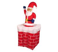 AUTOUR DE MINUIT 5AUT104 Père Noël Gonflable Plastique Multicolore 70 x 65 x 160 cm