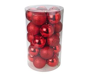 Autour de Minuit Kit de Boules, Plastique, Rouge, 6 x 6 x 6 cm