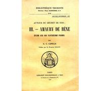 Autour du Decret de 1210 III Amaury de Bene Etude Sur Son Pantheisme Formel