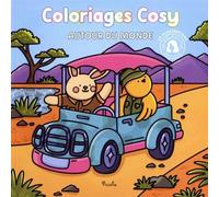 Autour du monde - Coloriages cosy - Jade Lachine - Piccolia - broché - Document jeunesse