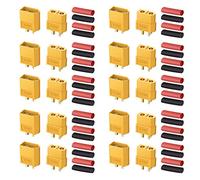 AUTOUTLET 20PCS 10 Pairs XT30 Bullet Connecteur Plug Male Female avec Rétrécissement de La Chaleur pour Batterie de Voiture Bateau LiPo RC