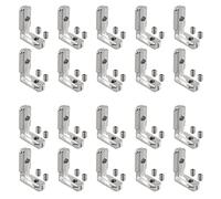 AUTOUTLET 20PCS Fente d'Angle Intérieure 8 EU-3030 Profilé en Aluminium à Fente en T en Alliage de Zinc Fente de 8 Supports en Forme de L 90° Connecteur de Coin Intérieur Equerres Intérieures Rainuré