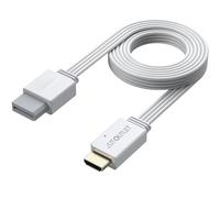 AUTOUTLET Adaptateur Wii HDMI 1080P/720P Prend en Charge Tous Les Modes d'affichage câble avec câble WII et HDMI intégré de 200 cm, Plug and Play-Noir (Blanc-200cm)