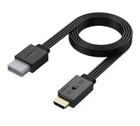 AUTOUTLET Adaptateur Wii HDMI 1080P/720P Prise en Charge 4:3 et 16:9 Prend en Charge Tous Les Modes d'affichage câble avec câble WII et HDMI intégré de 150 cm, Plug and Play-Noir