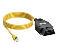 AUTOUTLET Câble Ethernet Enet OBD2, Adaptateur RJ45 de 2 m, Compatible avec BMW série F, OBD2 vers ENET câble Ethernet RJ45 Adaptateur câble de Diagnostic avec Interface RJ45 Standard