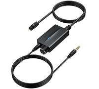 AUTOUTLET Convertisseur DA 192kHz DAC vers Analogique avec Contrôle du Volume 1M de Câble Audio 3,5mm Détachable SPDIF Toslink vers 3,5mm pour HDTV Casque Consoles de Jeux