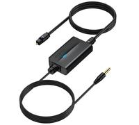 AUTOUTLET Convertisseur DAC 192kHz, Adaptateur Toslink SPDIF vers 3,5mm | Câble Optique 1M inclus, Alimentation USB, Plug and Play Sans Pilote, HDTV, Casque, Barre de Son, Console de Jeux, Ordinateur