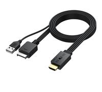 AUTOUTLET Convertisseur PS2/PS1/SNES vers HDMI - Supporte la Conversion 16:9/4:3, Entrée AV et Conversion en 1080P (60hz) pour Console PS1/PS2, HDTV