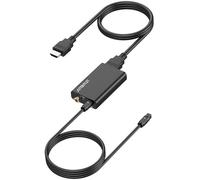 AUTOUTLET Extracteur Audio HDMI ARC, Répartiteur Audio HDMI 192 KHz ARC Vers Sortie Audio Stéréo Coaxiale Optique, Adaptateur ARC Avec Câble Optique De 1 M, Pour Amplificateur, Barre De Son, Système H