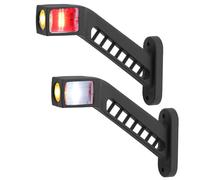 AUTOUTLET Lot de 2 feux de position latéraux LED 12-30V Lampe de Dégagement de Contour de Feu de Gabarit Latéral Universel pour Voiture SUV Van Lorry Rvs Bus Bateau Remorque LED Camion - 187mm