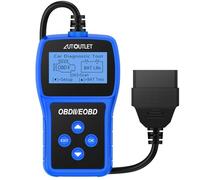 AUTOUTLET Obd2 Scanner Obd2 Code Reader avec Définition DTC 10 Langues Détection et Surveillance de La Tension Lecteur de Code d'Erreur Automobile