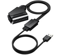 AUTOUTLET Péritel vers USB, Capture Vidéo 1080p 30 I/s pour VHS, VCR Et DVD | Péritel mâle à brancher directement sur VHS, VCR et DVD, capture jusqu’à 1080p/30 i/s, câble intégré de 1.3 m