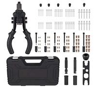 AUTOUTLET Pince à Rivets Aveugle 3 en 1 10“ Kit Pistolet à Ecrous à Rivet Professionnel avec 6 Mandrins 50PSC Rivets 2.4 3.2 4.0 4.8 6.4 et 60PSC Ecrous à Rivets M3 M4 M5 M6 M8 M10