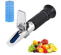 AUTOUTLET Réfractomètre Brix (Sucre) 0~32% avec ATC Réfractomètre Portable Automatique de La Température avec 3 pcs Pipettes pour Le Test de Teneur en Sucre Miel Vin Bière Jus de Fruits Sucre