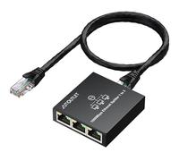 AUTOUTLET Répartiteur Ethernet, 1 000 Mbps Haute Vitesse RJ45 Gigabit Internet Splitter, répartiteur de câble Ethernet Plug and Play, câble USB de 1 m, répartiteur réseau (1 in 3 Out)