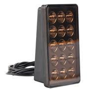 AUTOXBERT F1- Emulation LED-Bremslicht, Universelle Hintere Droite Bremsleuchte, 15 LED-Kit, Bremsrücklicht für Auto SUV Motorrad (Schwarze Linse)