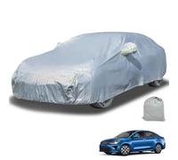 autozen Housse de voiture imperméable et respirante pour berline - Longueur 420 à 450 cm - Protection contre la pluie, le soleil, la neige, la poussière - Pour garage complet - Argenté