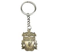 AUTOZOCO Porte-clés en métal Liverpool, édition fan de Liverpool, porte-clés doré avec emblème de Liverpool, porte-clés en métal équipe Reds, métal doré, or