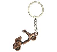 AUTOZOCO Porte-clés métallique en forme de moto Vespa, porte-clés avec motif de moto Vespa 3D, porte-clés de moto, porte-clés Vespa, cadeau porte-clés, souvenir en métal, bronze, S