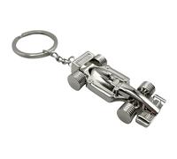 AUTOZOCO Porte-clés voiture Formula 1 métallique, porte-clés F1, porte-clés automobile, porte-clés voiture en métal, porte-clés voiture de course, porte-clés en métal de Formule 1, argent métallique