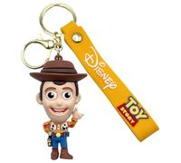 AUTOZOCO Porte-clés Woody Toy Story en silicone, caoutchouc de Toy Story, porte-clés figurine Woody, 7 cm, silicone, compatible avec Disney