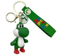 AUTOZOCO Porte-clés Yoshi en silicone, porte-clés Super Mario, porte-clés en caoutchouc Yoshi, 7 cm, silicone, vert