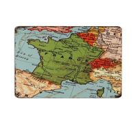 Autravelco Plaque décorative en métal avec carte de la France - Panneau personnalisé pour garage - Distribution géographique mondiale - Décoration d'intérieur - 30,5 x 45,7 cm