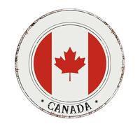 Autravelco Plaque ronde en métal à suspendre au Canada - 30,5 x 30,5 cm - Décoration d'intérieur - Décoration d'intérieur - Garage - Drapeau des pays du monde - Festival international - Plaque en