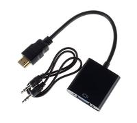 Autre Adaptateur convertisseur mâle-femelle HDMI à VGA avec câble Audio, pour Xbox 360, pour PS3, ordinateur portable, Support d'affichage HDTV 1080P Nipseyteko