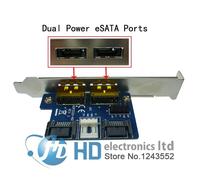 Autre Adaptateur double Power over esata (eSATA + USB) vers double SATA, 2 cartes SATA vers 2 power esata Nipseyteko