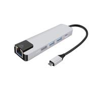Autre Grey Hub USB type-c 5-en-1, usb 3.1 4K vers Ethernet Gigabit, adaptateur Lan Rj45, Thunderbolt 3 USB-C, chargeur Nipseyteko