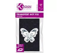 Autre - Transfert Thermocollant Dentelle Papillon N°1 8x8 Cm