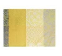 Autrefois 6 Sets de Table Jacquard enduits Anti-Tache Coustellet Jaune 35 x 50 cm
