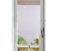 Autrefois Brise bise, Lin brodé, Voilage Broderie, Style Charme, Petit Rideau Fin, Decoration pour fenetre de Cuisine, Salle de Bain, Salon, French Style Curtain, courtois (60 x 90 cm)