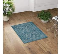 Autrefois Epsilon Tapis imprimé Aurora Bleu 60 * 90 cm - Paillasson d'entrée d'intérieur antidérapant et Infroissable - Lavable en Machine - Tapis pour Salon, Chambre, Couloir, Cuisine et Porte