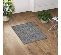 Autrefois Epsilon Tapis imprimé Aurora Gris Anthracite 60*90 cm -Paillasson d'entrée d'intérieur antidérapant et infroissable -Lavable en Machine - Tapis pour Salon, Chambre, Couloir, Cuisine et Porte
