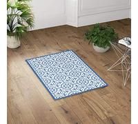 Autrefois Epsilon Tapis imprimé Bleu Odeon 60 * 90cm - Paillasson d'entrée d'intérieur antidérapant et Infroissable - Lavable en Machine - Tapis pour Salon, Chambre, Couloir, Cuisine et Porte