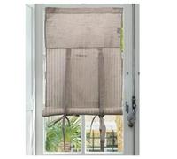 Autrefois Rideau enrouleur et brise bise 80 x 160 cm Lin Jules, Lin brodé, Voilage Broderie, Style Charme, Petit Rideau Fin