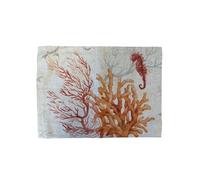 AUTREFOIS Set de table beige en polylin enduit 35 x 48 cm - Corail