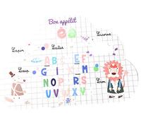 AUTRES Lire et dire - Set de Table prénom Forme Nuage- Léa- (Recto & Verso) - Bon appétit - Dessins Animaux - 29x41 cm