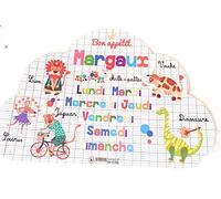 AUTRES Lire et dire - Set de Table prénom Forme Nuage- Margaux- (Recto & Verso) - Bon appétit - Dessins Animaux - 29x41 cm