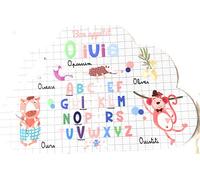 AUTRES Lire et dire - Set de Table prénom Forme Nuage- Olivia- (Recto & Verso) - Bon appétit - Dessins Animaux - 29x41 cm