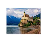 Autriche: château de Schönbühel sur Un Rocher au Bord du Danube，Puzzles Personnalisés, 1000 Pièces Puzzle en Bois, pour Enfants Adultes Famille Jeu Difficulté Défi Puzzles（75x50cm）-N45