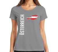 Autriche Fan de foot Coupe du monde Championnat d'Europe T-shirt femme, gris, M