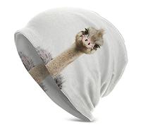 Autruche Print Animal Thin Knit Beanies Mens Womens Hats Knitted Hedging Caps
