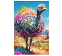 Autruche Puzzle EnfFourmis 1000pcs, Puzzles en Bois- Kit Bricolage Relax Jeux pour Adolescents Et Adultes Cadeaux 78×53cm